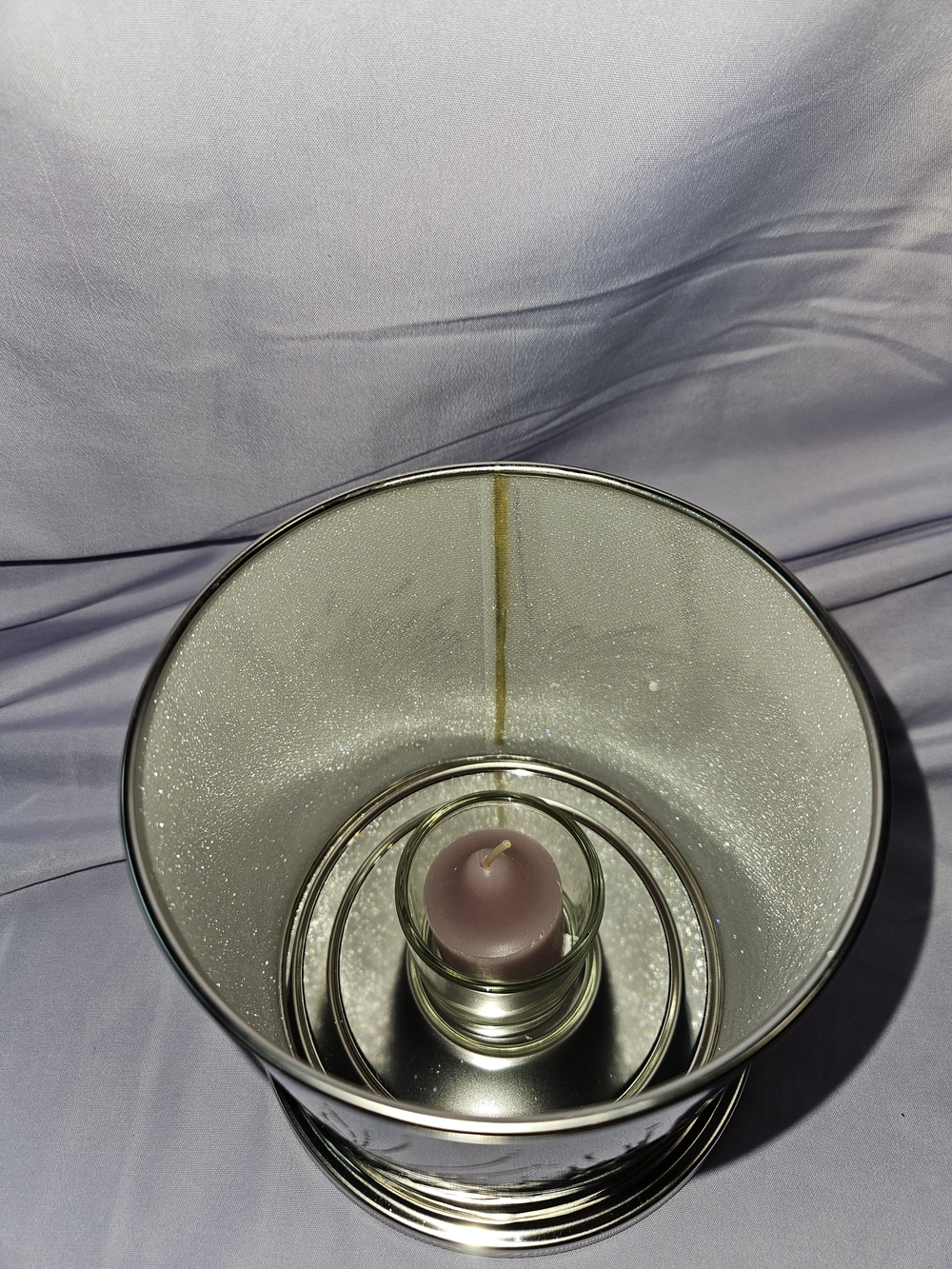 Enchanted Celebration Candle Holder - Silver Text Print - Picture 3 of 4